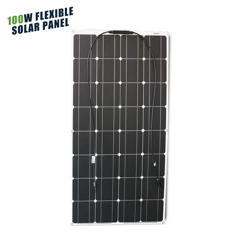 12V Flexible Solar Panel 600W 100W 200W 300W 400W 500W Bendable Waterproof Monocrystalline Best Solar Panel  for RV Boat