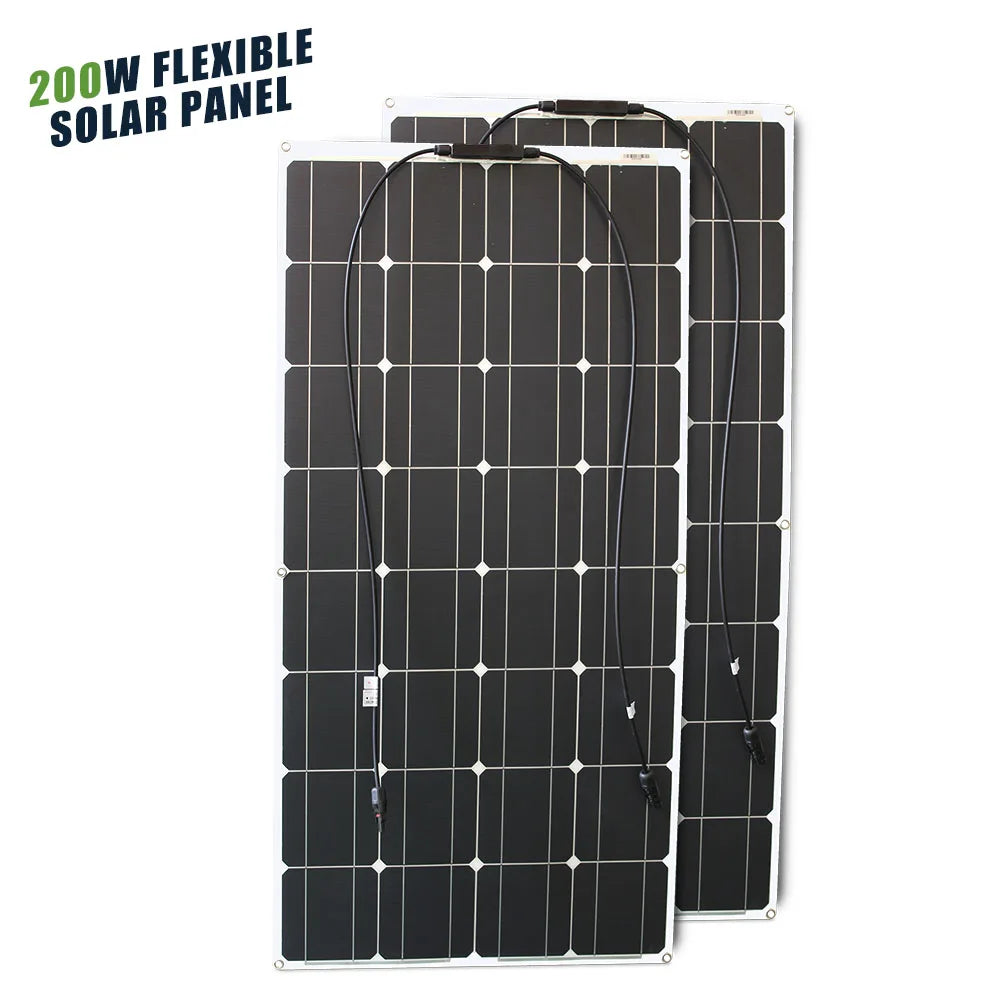 12V Flexible Solar Panel 600W 100W 200W 300W 400W 500W Bendable Waterproof Monocrystalline Best Solar Panel  for RV Boat