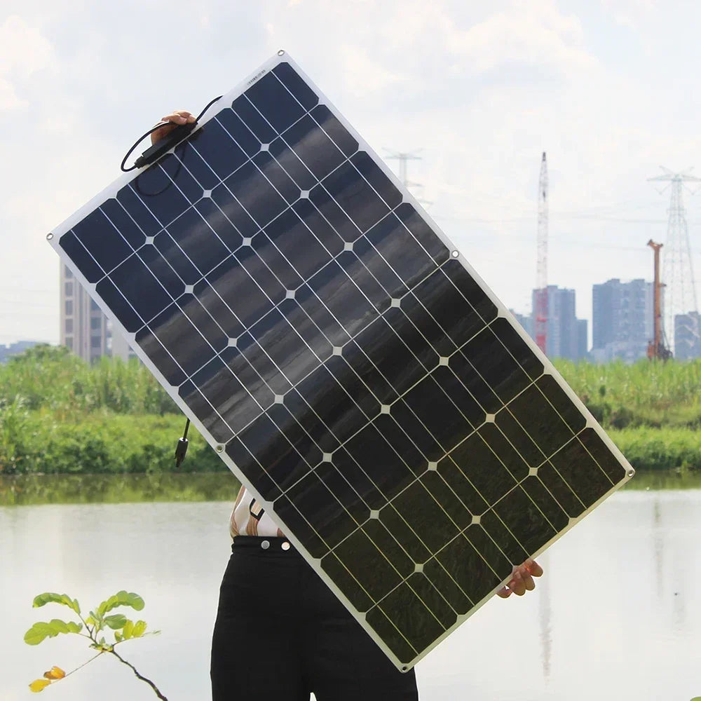 12V Flexible Solar Panel 600W 100W 200W 300W 400W 500W Bendable Waterproof Monocrystalline Best Solar Panel  for RV Boat