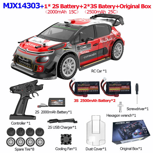 HYPER GO RC MJX 14304 14303 14302 High Speed Drift Car  With Gyroscope - Electric Toy for Kids Volkswagen Racing Gift